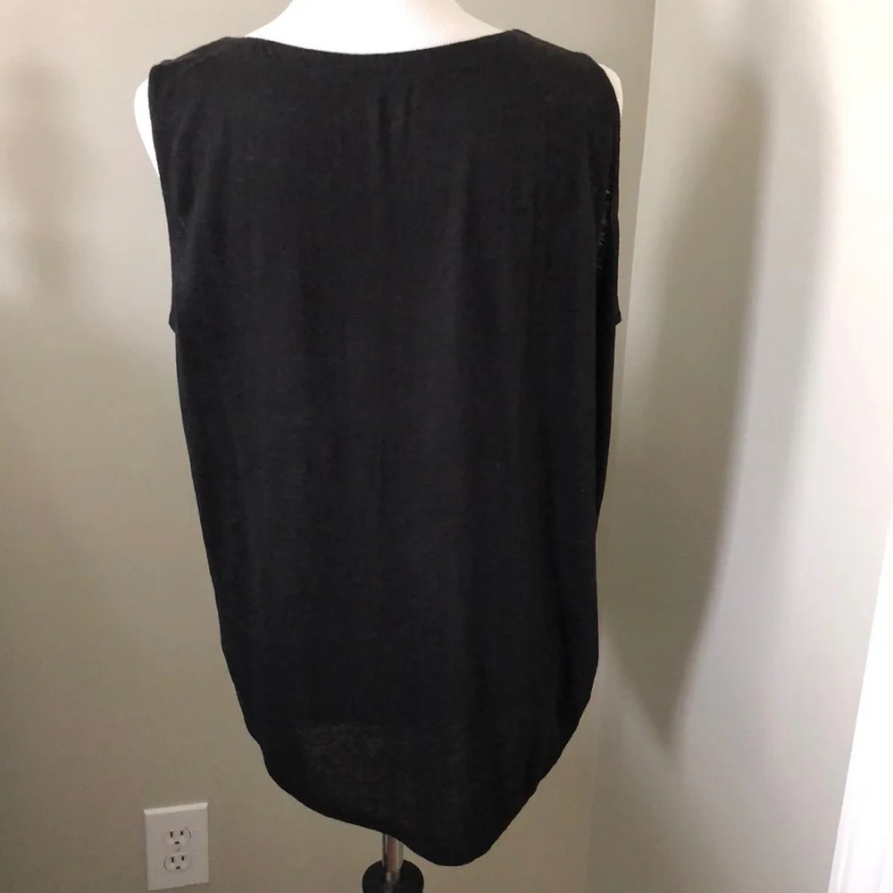 Eileen Fisher Organic Cotton Asymmetrical Tank Top - Picture 5 of 8